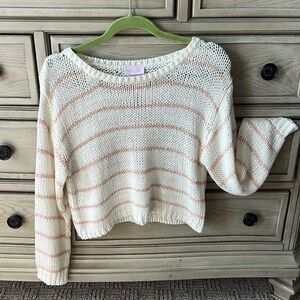 🌸 5/25 Pink Lily Soft Cropped Sweater Sz Small